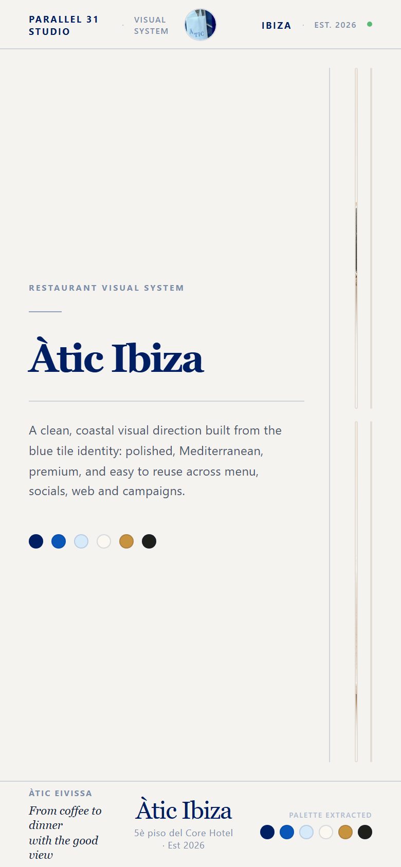 Àtic Ibiza visual system on mobile